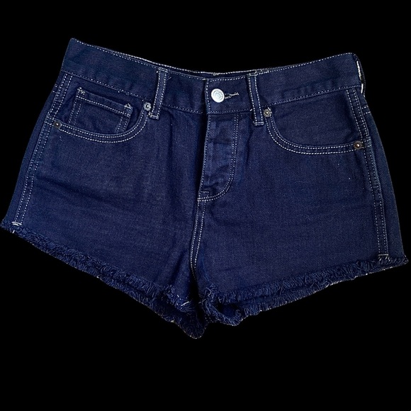 Dark Wash Jean Short Shorts - Picture 16 of 16